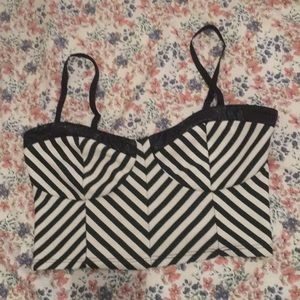 Black and white crop top